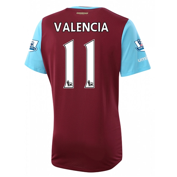 West Ham 2015-16 VALENCIA #11 Home Soccer Jersey